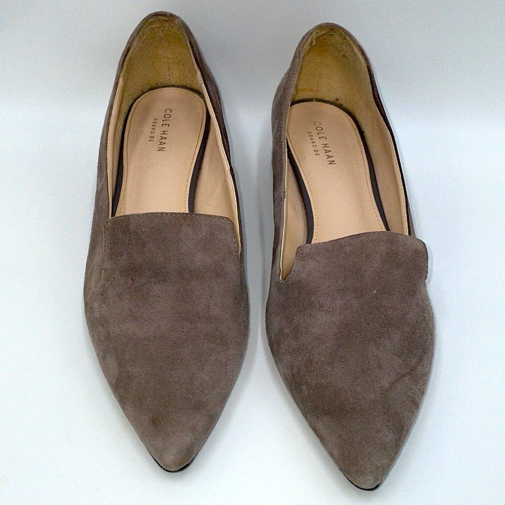 Cole Haan Arlyss Skimmer ll Storm Cloud Suede Pointed Flats